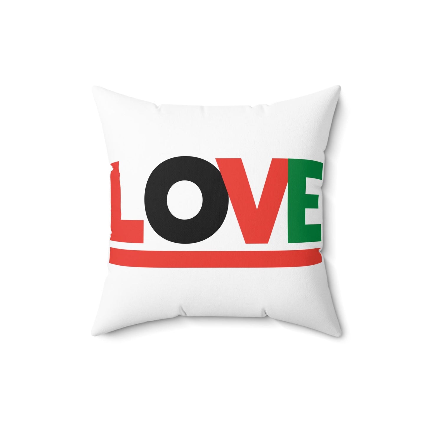 Love-Themed Spun Polyester Square Pillow | Cozy Home Decor, Valentine's Day Gift, Accent Cushion, Modern Living Room Decor, Gift for Couples