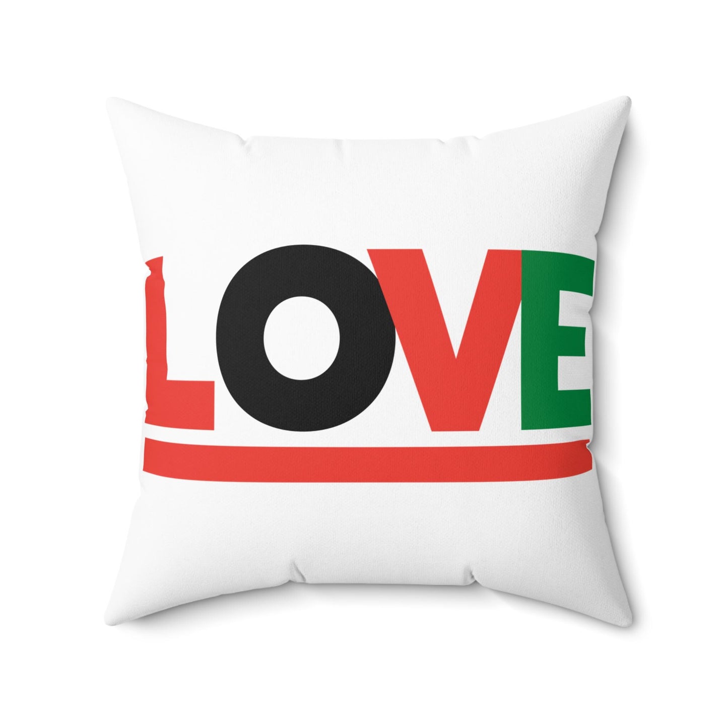 Love-Themed Spun Polyester Square Pillow | Cozy Home Decor, Valentine's Day Gift, Accent Cushion, Modern Living Room Decor, Gift for Couples