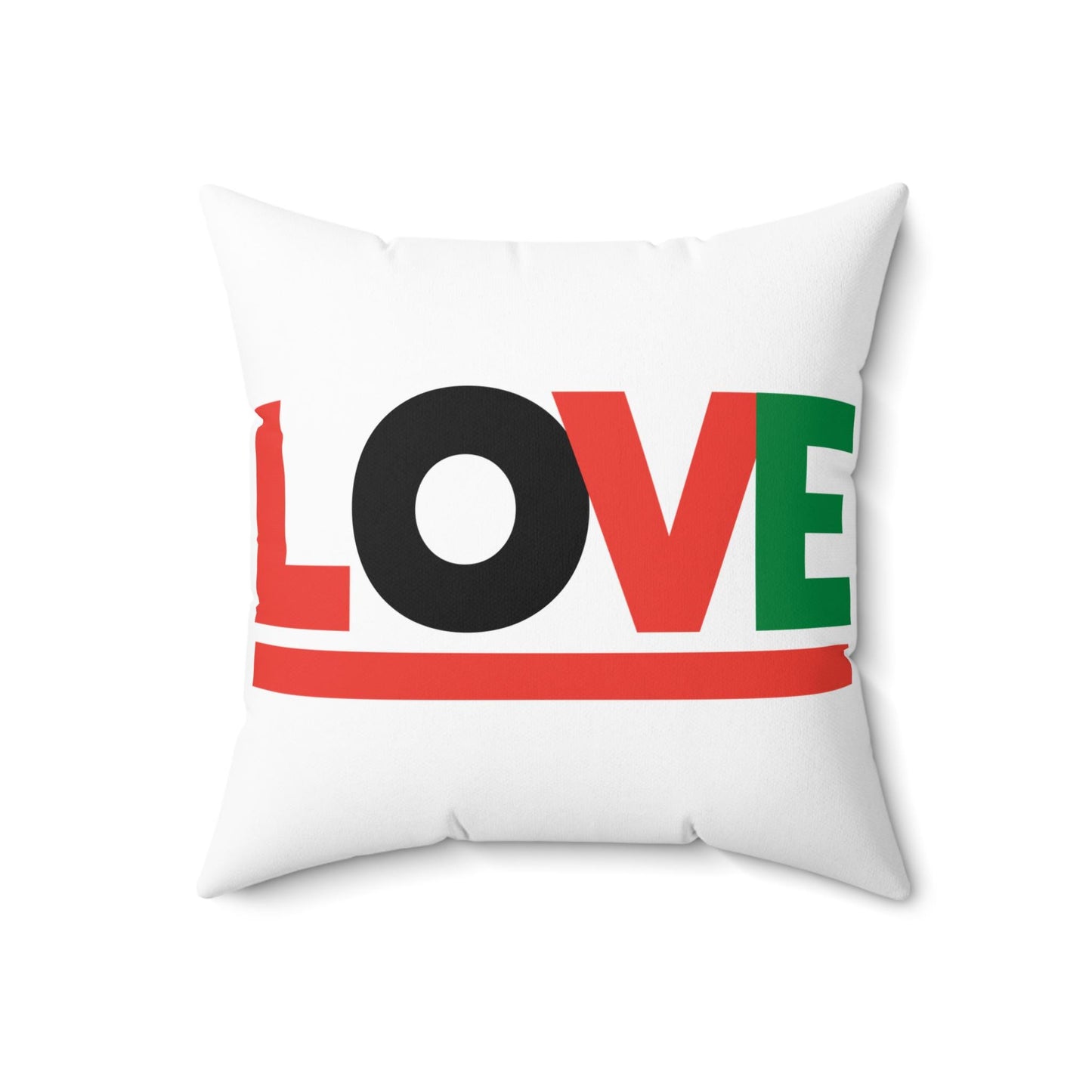 Love-Themed Spun Polyester Square Pillow | Cozy Home Decor, Valentine's Day Gift, Accent Cushion, Modern Living Room Decor, Gift for Couples