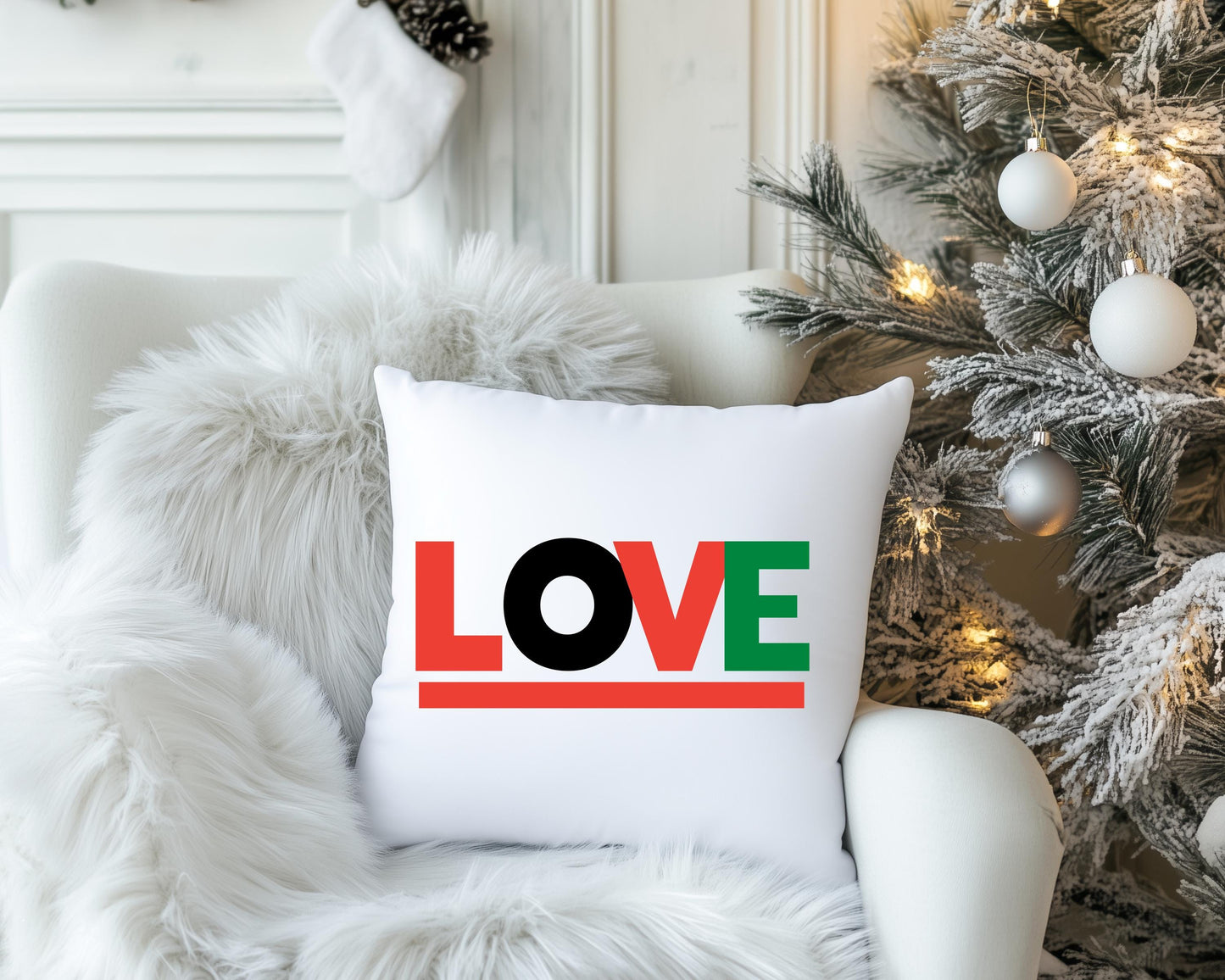 Love-Themed Spun Polyester Square Pillow | Cozy Home Decor, Valentine's Day Gift, Accent Cushion, Modern Living Room Decor, Gift for Couples