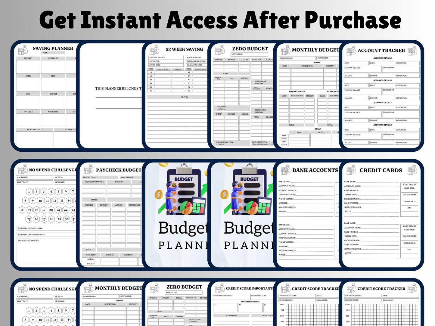 2025 Budget Planner | Printable Financial Tracker & Yearly Finance Organizer