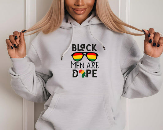 Black Men Are Dope Hoodie - Unisex Lightweight Hooded Sweatshirt, Urban Men&#39;s Sweatshirt, Trendy Black Hoodie, Stylish Unisex Hoodie, Cool