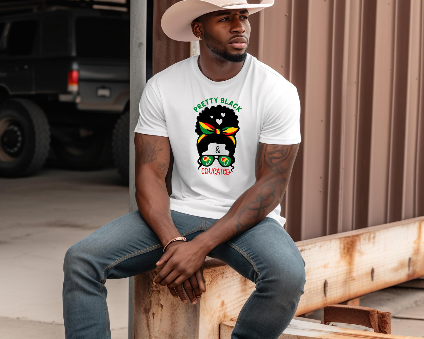 Pretty Black Educated Unisex Tee - Black History Month Shirt, African American Pride T-shirt, Melanin Gift, Educated Empowered Tee, Unisex