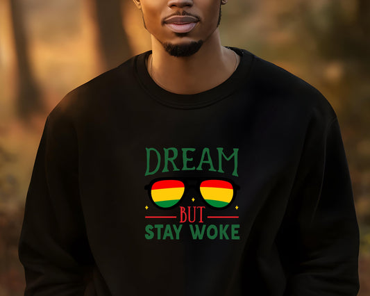 Dream But Stay Wake Lightweight Hoodie, Dreamer Hooded Sweatshirt, Inspirational Quote Jumper, Positive Vibes Pullover, Cozy Lounge Wear,