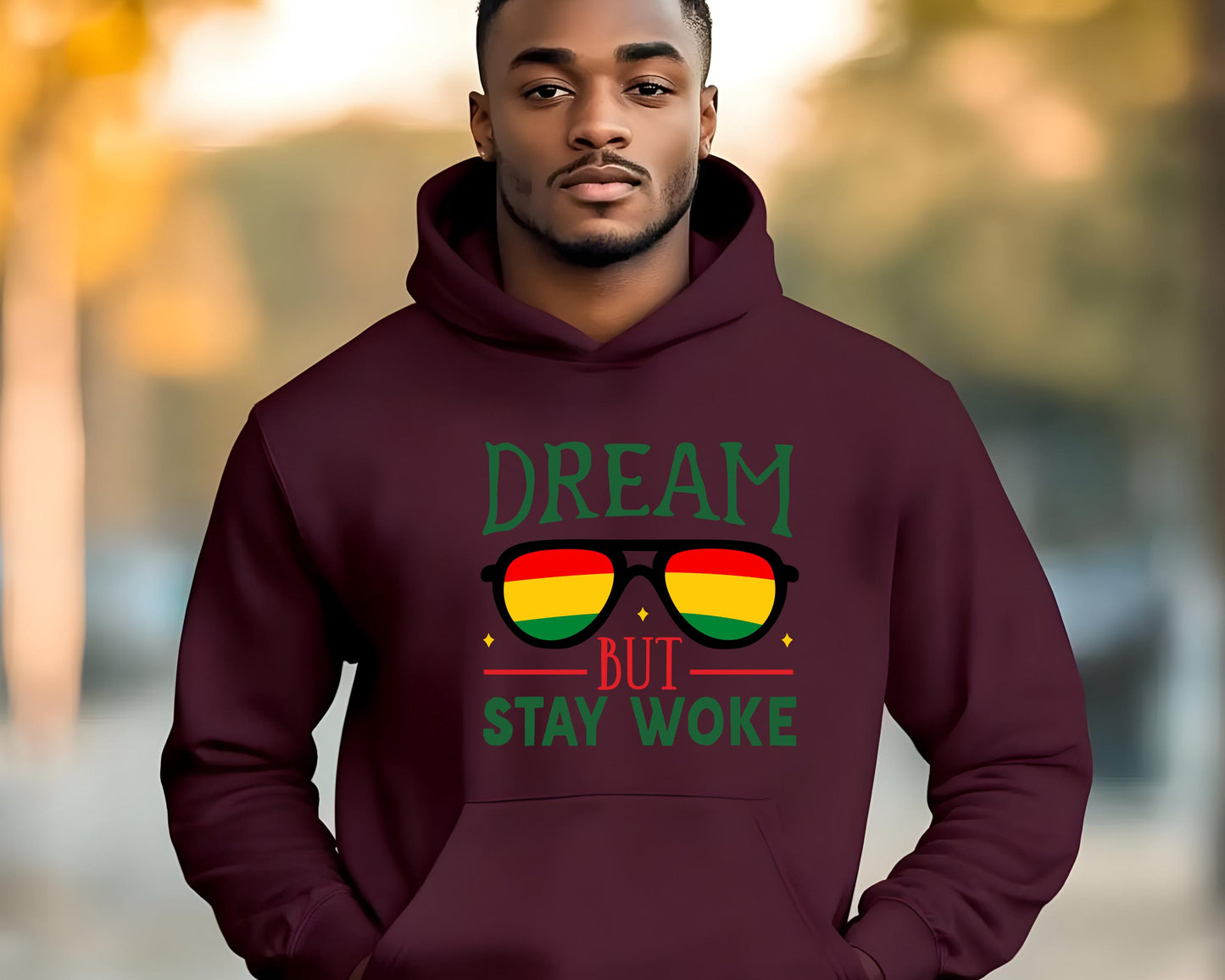 Dream But Stay Wake Lightweight Hoodie, Dreamer Hooded Sweatshirt, Inspirational Quote Jumper, Positive Vibes Pullover, Cozy Lounge Wear,