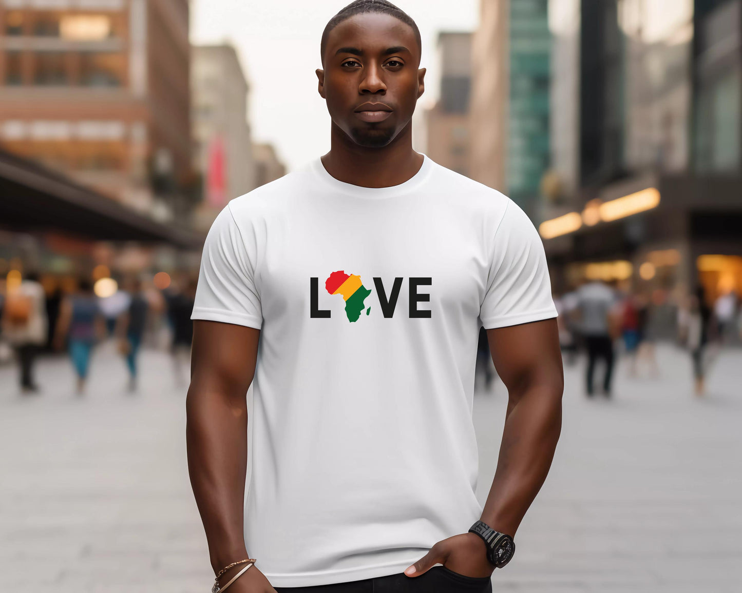 African Love Unisex Jersey Short Sleeve Tee, Afrocentric Shirt, Black History Month Tshirt, Cultural T-Shirt, Ethnic Pride Top