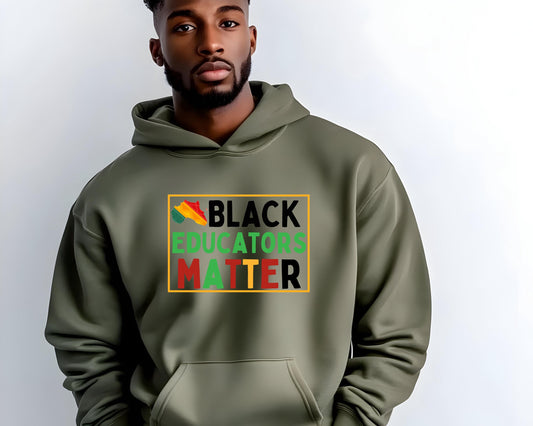 Black Educators Matter Hoodie, Unisex Lightweight Hooded Sweatshirt, Teacher Gift, Social Justice Clothing, Activist Apparel, Protest Wear