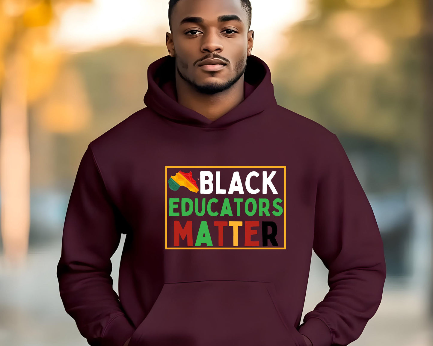 Black Educators Matter Hoodie, Unisex Lightweight Hooded Sweatshirt, Teacher Gift, Social Justice Clothing, Activist Apparel, Protest Wear