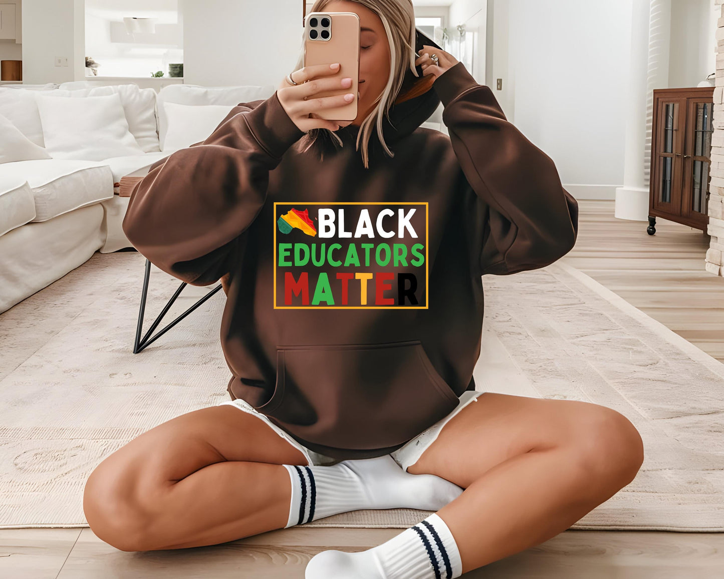 Black Educators Matter Hoodie, Unisex Lightweight Hooded Sweatshirt, Teacher Gift, Social Justice Clothing, Activist Apparel, Protest Wear