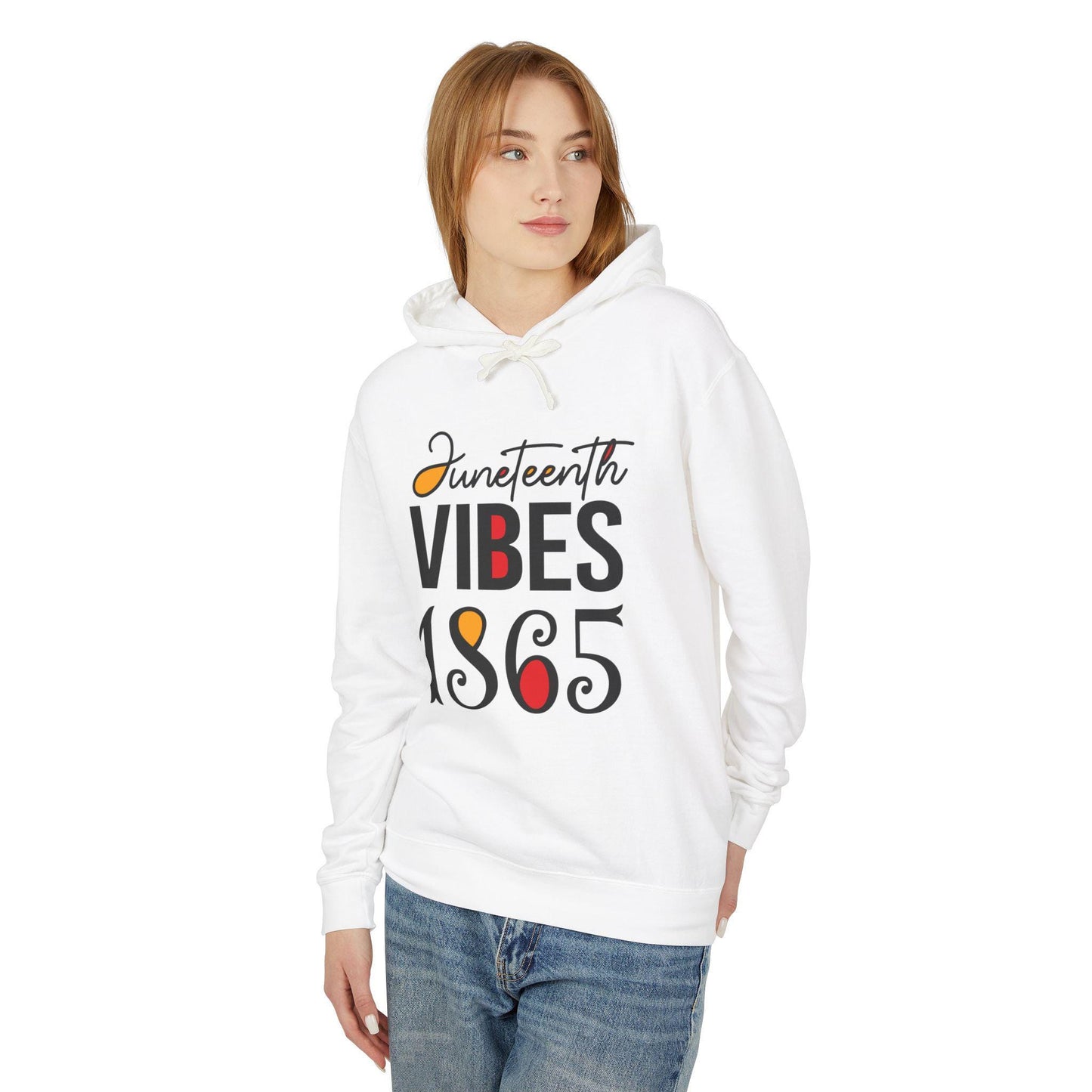 Juneteenth Vibes 1865 Hoodie, Black History Month Sweatshirt, African American Pride Hoody, BLM Lightweight Hoodie, Social Justice Activist