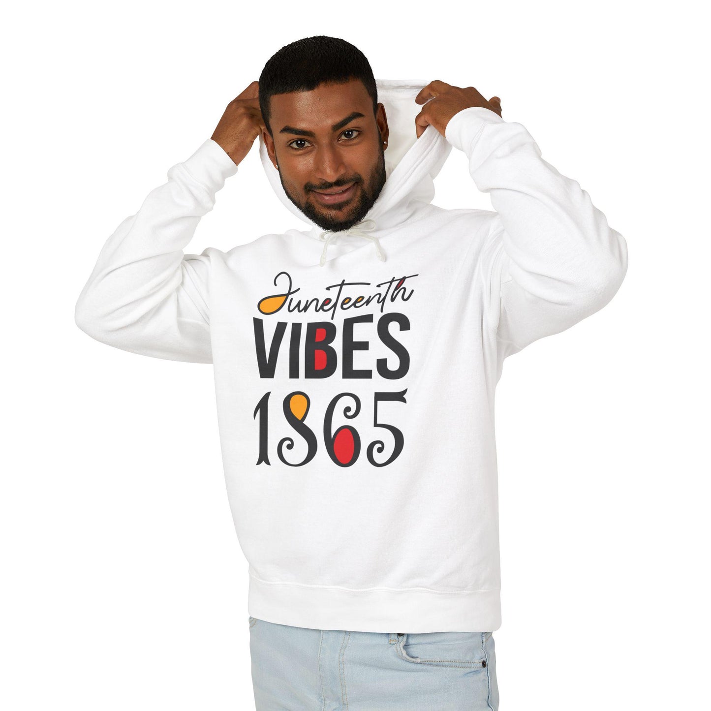 Juneteenth Vibes 1865 Hoodie, Black History Month Sweatshirt, African American Pride Hoody, BLM Lightweight Hoodie, Social Justice Activist