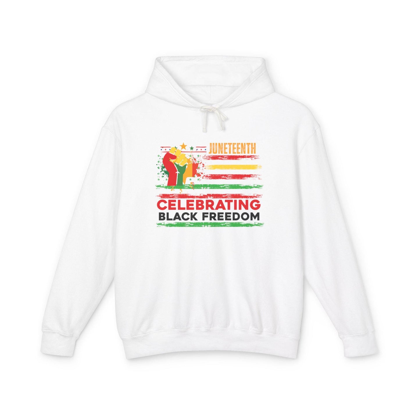 Juneteenth Celebrating Black Freedom Hoodie, Unisex Lightweight Hooded Sweatshirt, Black History Month Gift, African American Pride Apparel,