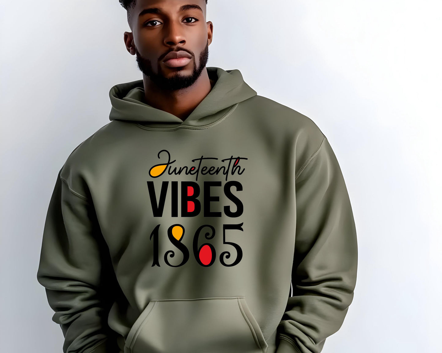 Juneteenth Vibes 1865 Hoodie, Black History Month Sweatshirt, African American Pride Hoody, BLM Lightweight Hoodie, Social Justice Activist