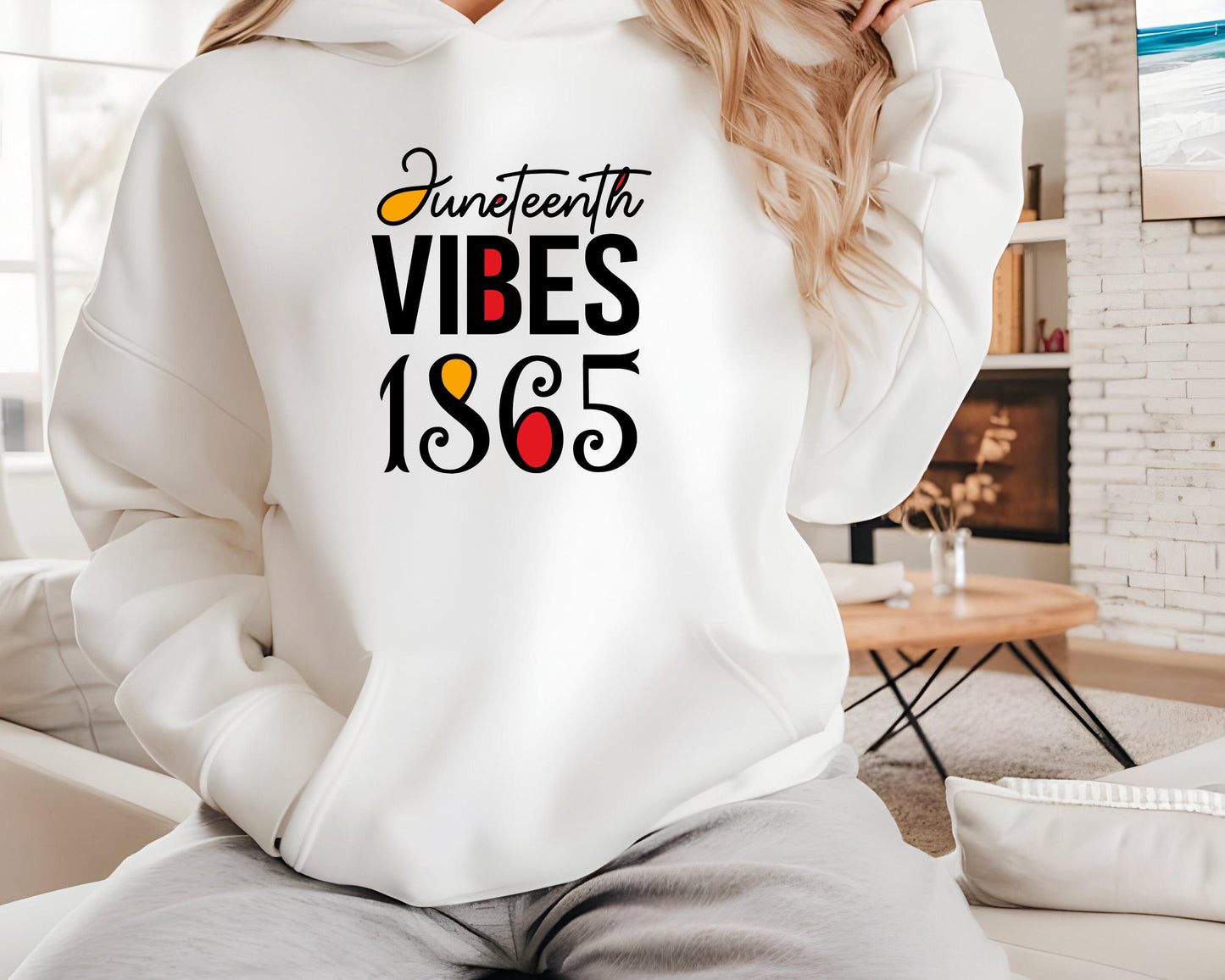 Juneteenth Vibes 1865 Hoodie, Black History Month Sweatshirt, African American Pride Hoody, BLM Lightweight Hoodie, Social Justice Activist