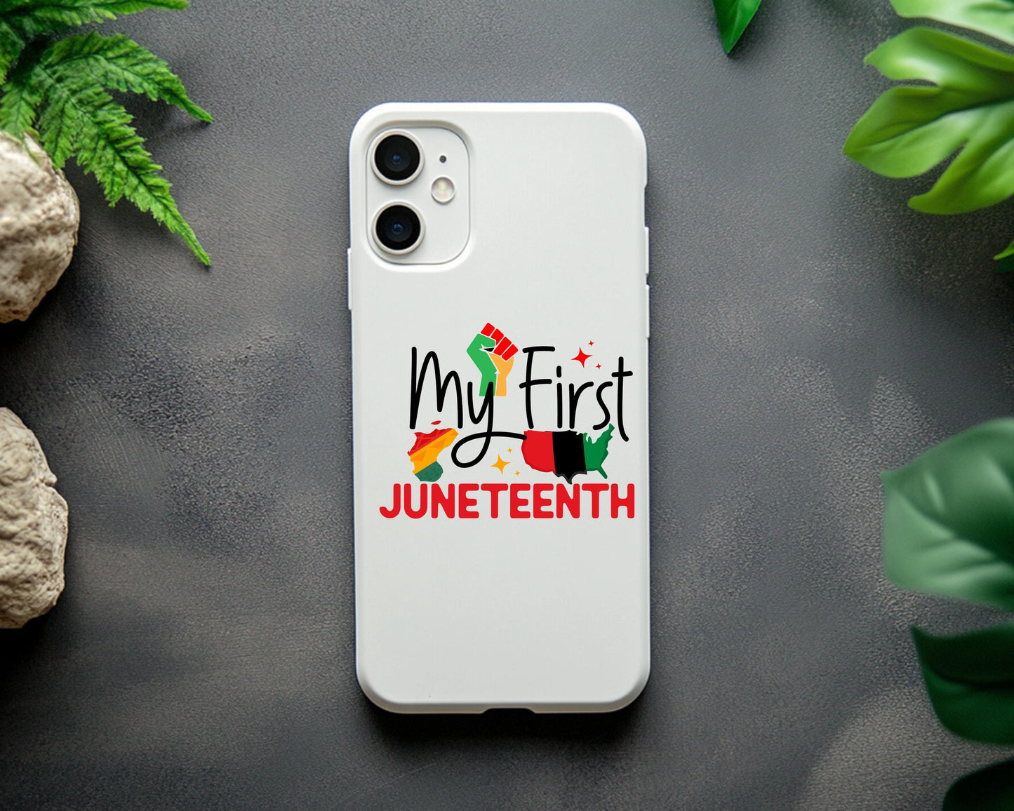 First Juneteenth case, Cultural phone case,  Stylish phone case,  Pan-African case, Black history gift,  Proud Black case