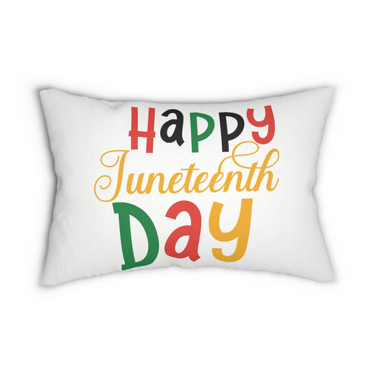 Festive Juneteenth Lumbar Pillow - Celebrate Freedom, Home Decor, Gift Idea, Couch Cushion, Colorful Throw Pillow