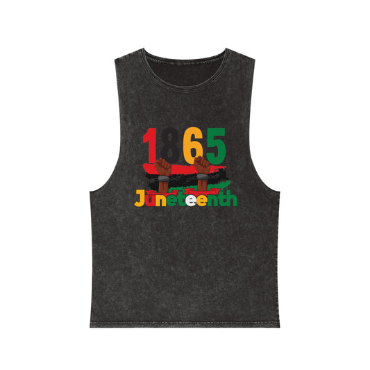 Juneteenth 1865 Tank Top, Unisex Stonewash Sleeveless Shirt, Historical Black History Tee, Emancipation Day Apparel, African American