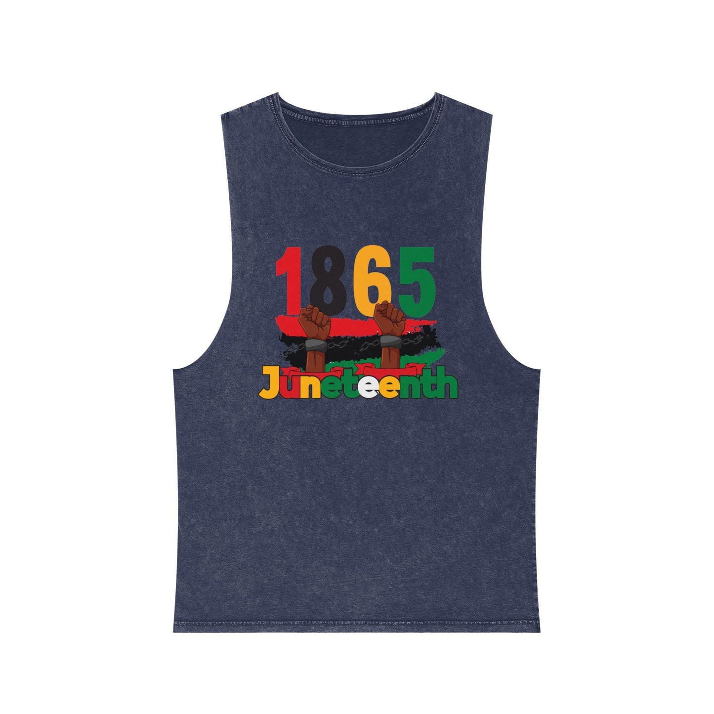 Juneteenth 1865 Tank Top, Unisex Stonewash Sleeveless Shirt, Historical Black History Tee, Emancipation Day Apparel, African American