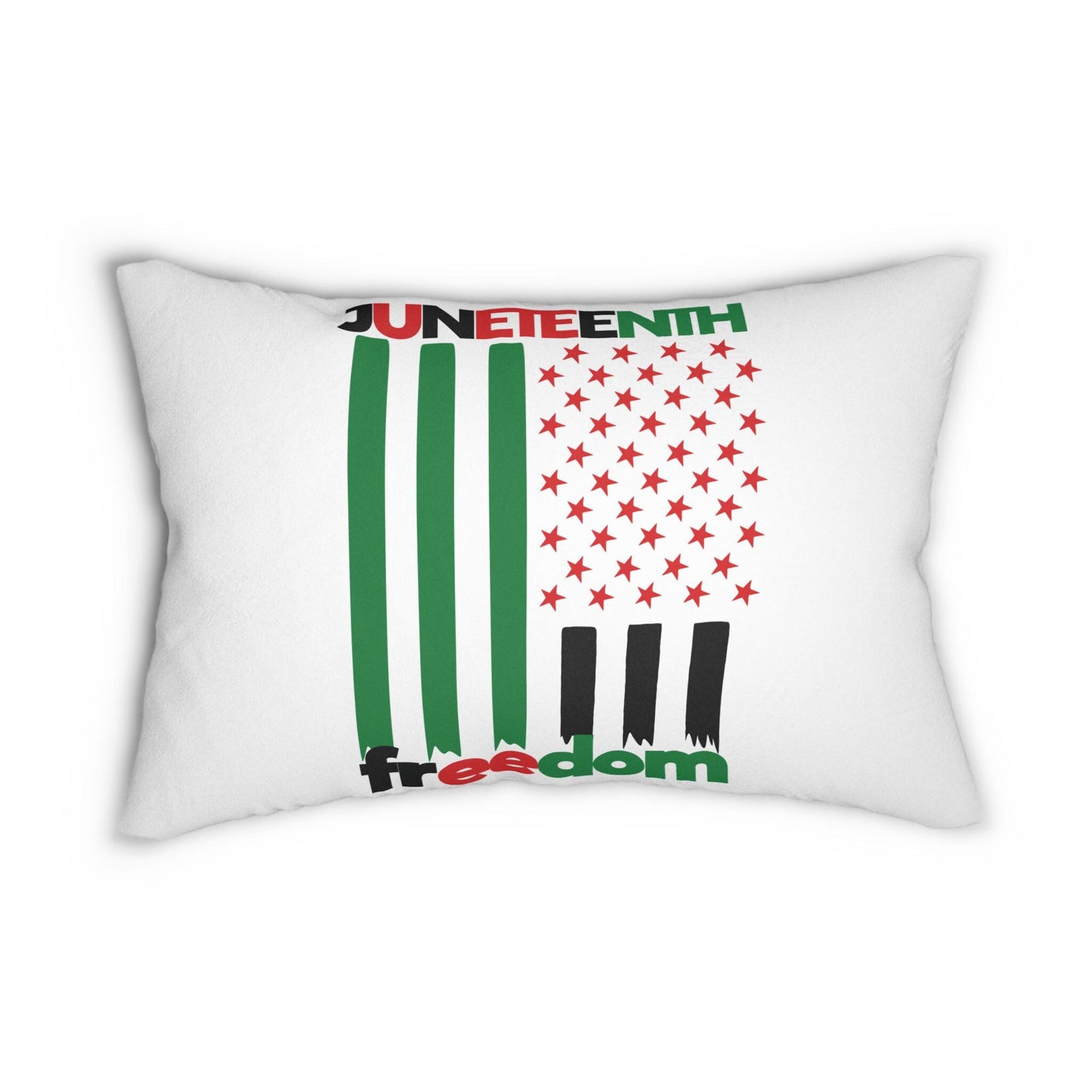 Juneteenth Freedom Spun Polyester Lumbar Pillow - African American History Decor, Black History Month Gift, Emancipation Day Cushion, Social