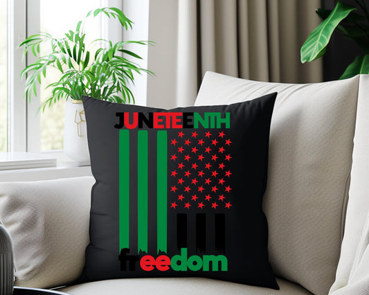 Juneteenth Freedom Spun Polyester Lumbar Pillow - African American History Decor, Black History Month Gift, Emancipation Day Cushion, Social