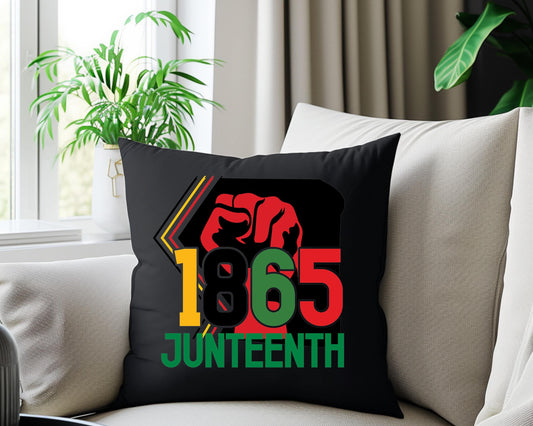 Juneteenth Lumbar Pillow, 1865 African American Celebration Cushion, Freedom Emancipation Decorative Throw Pillow, Black History Month Home