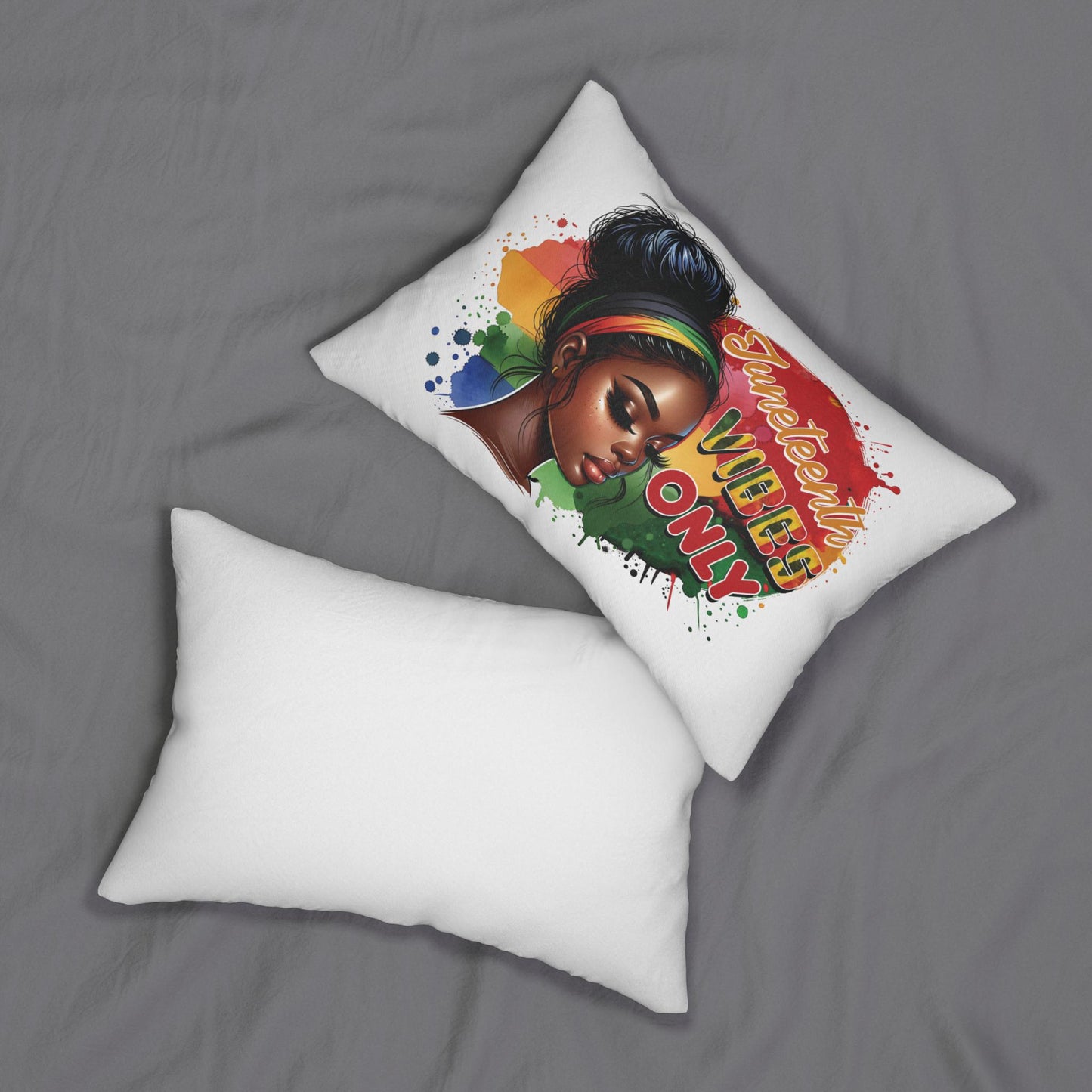 Juneteenth Vibes Only Lumbar Pillow, Throw Pillow, Accent Pillow, Cushion, Home Decor, Black History, Independence Day