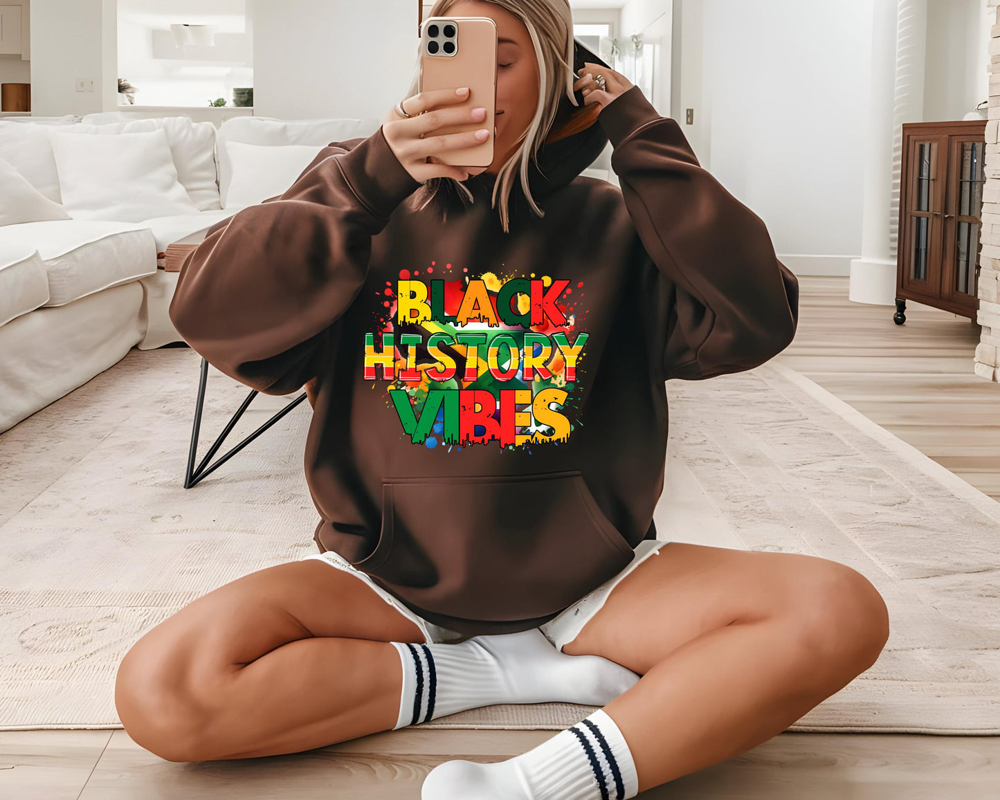 Black History Vibes Hoodie | African American Pride Sweatshirt | Unisex Apparel