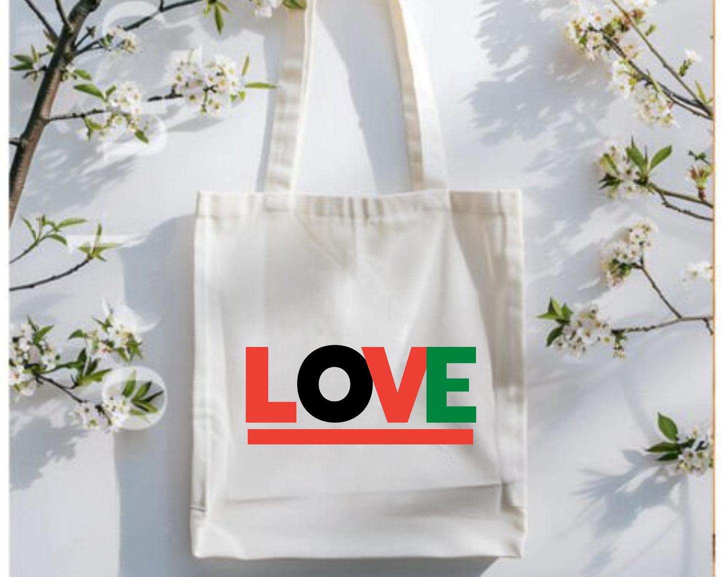 Love Cotton Canvas Tote Bag - Romantic Eco-Friendly Shopping Bag, Valentine&#39;s Day Gift, Reusable Grocery Bag, Beach Tote, Shoulder Bag