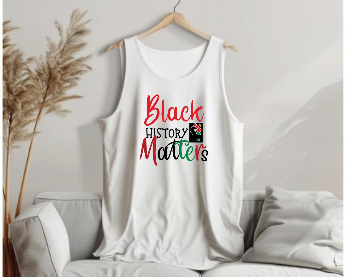 Black History Matters Tank Top - Unisex Graphic Tee, African American Pride Shirt, Civil Rights Movement Apparel, African Heritage Gift, BLM