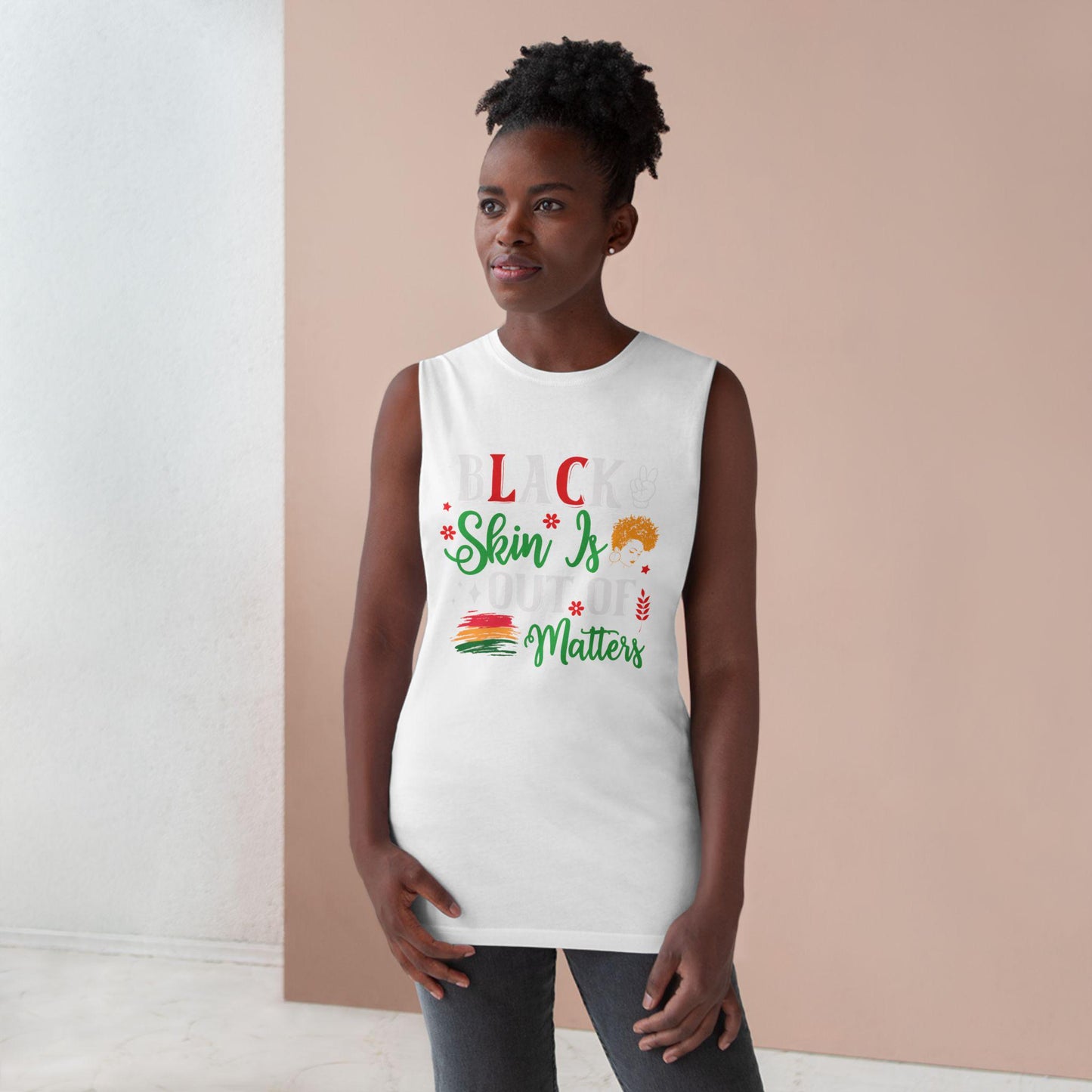 Tank Top, Black Skin is Out of Matter, Unisex Graphic Tee, Racial Equality Shirt, Activist Clothing, Diversity Apparel