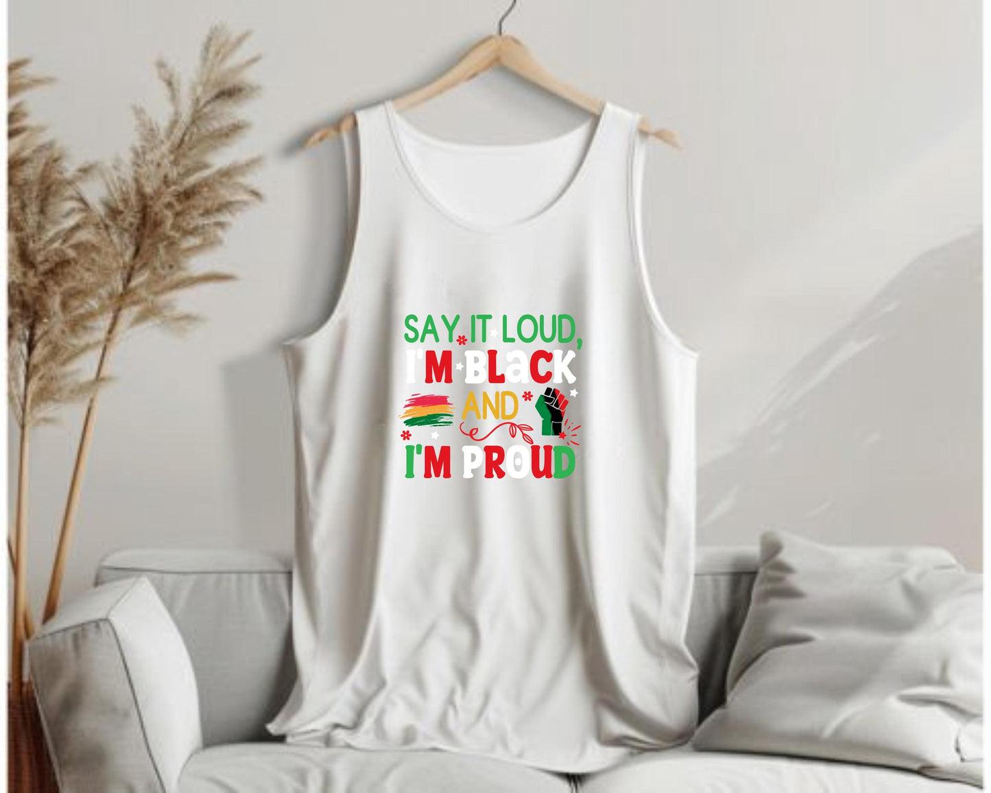 Black and Proud Tank Top, African American Pride Tee, Unisex Racial Equality Shirt, Civil Rights Activist Gift, Social Justice Clothing,