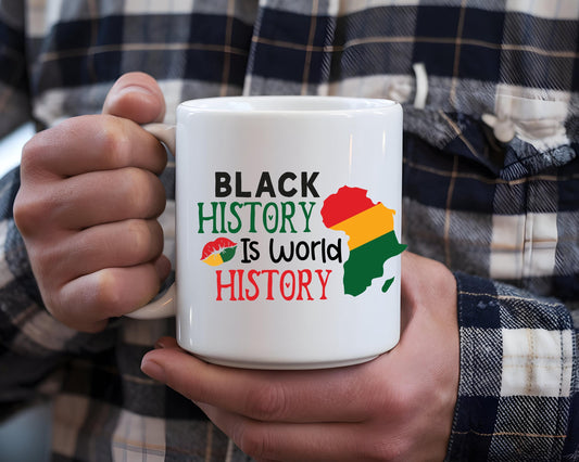 Black History Is World History Mug | African American Pride Cup | Inspirational Gift