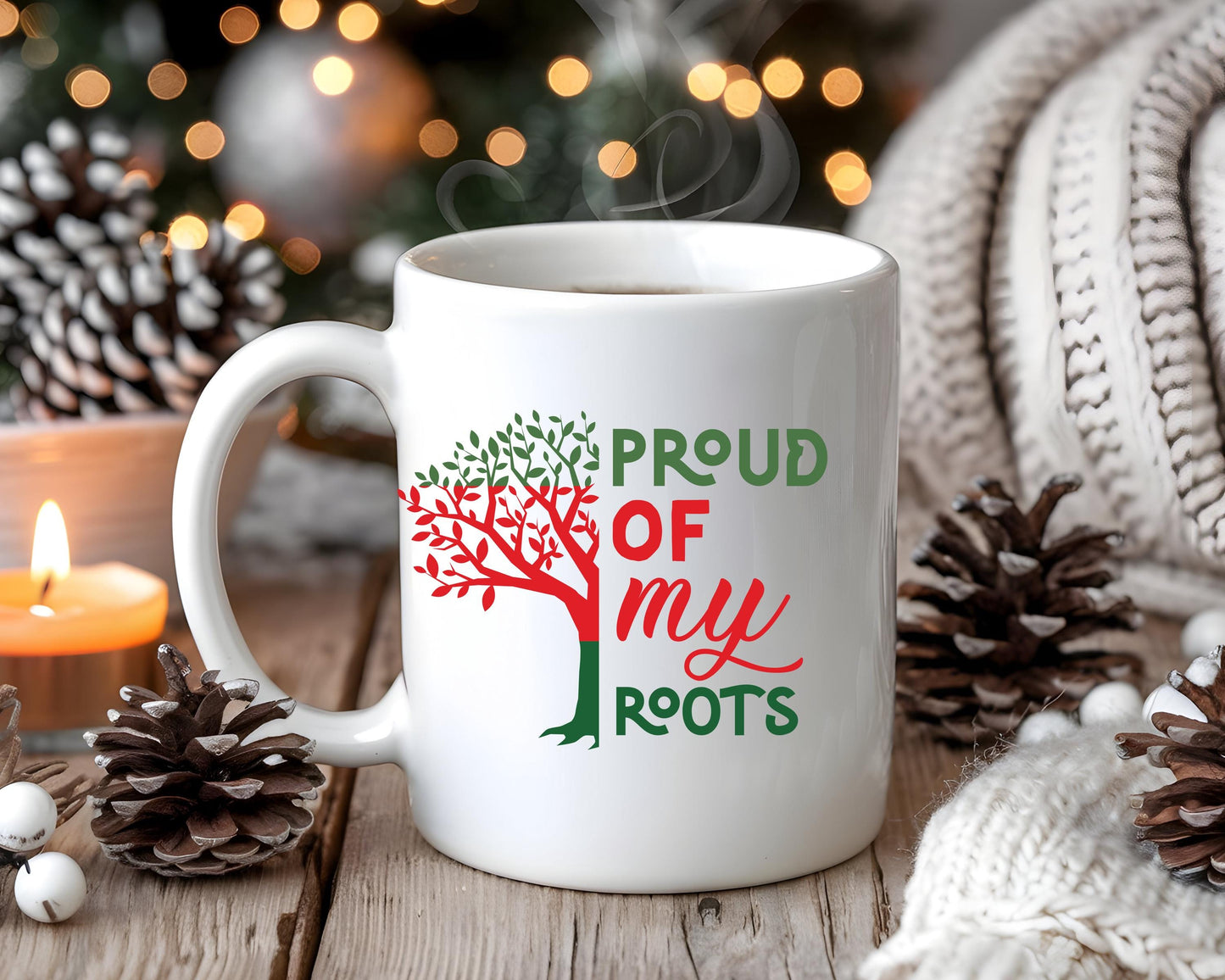 Proud of My Roots Mug | African Heritage Coffee Cup | Cultural Pride Gift