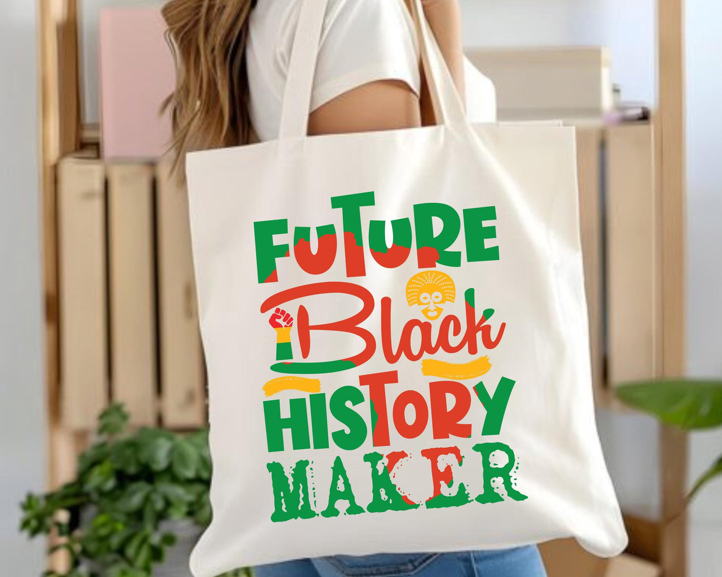 Future Black History Maker Tote Bag, African American History Inspirational Shoulder Bag, Black History Month Gift, Civil Rights Activist