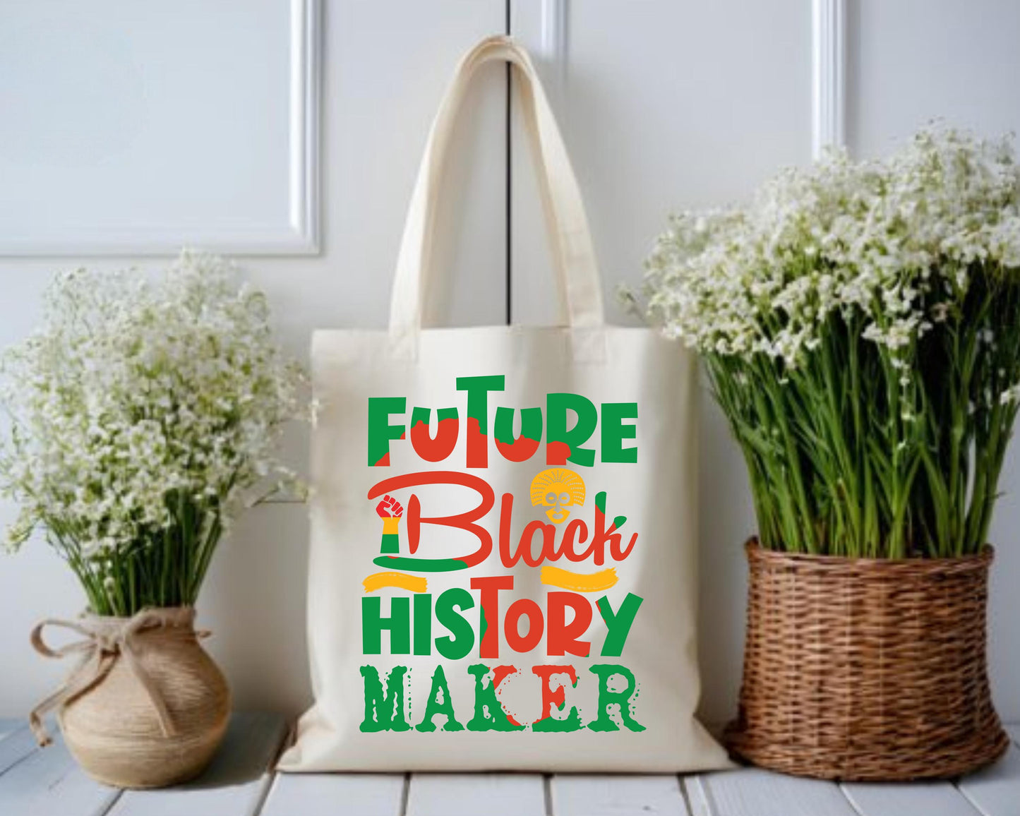 Future Black History Maker Tote Bag, African American History Inspirational Shoulder Bag, Black History Month Gift, Civil Rights Activist