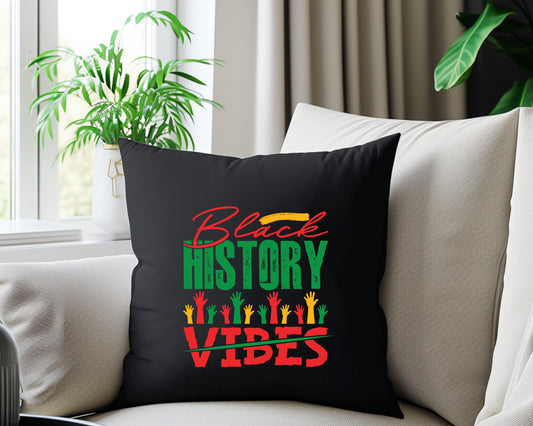 Black History Vibes Lumbar Pillow - African American Heritage Decor, Cultural Throw Cushion, Ethnic History Gift, African Pride Home Accent,