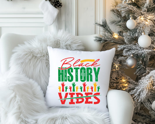 Black History Vibes Lumbar Pillow - African American Heritage Decor, Cultural Throw Cushion, Ethnic History Gift, African Pride Home Accent,