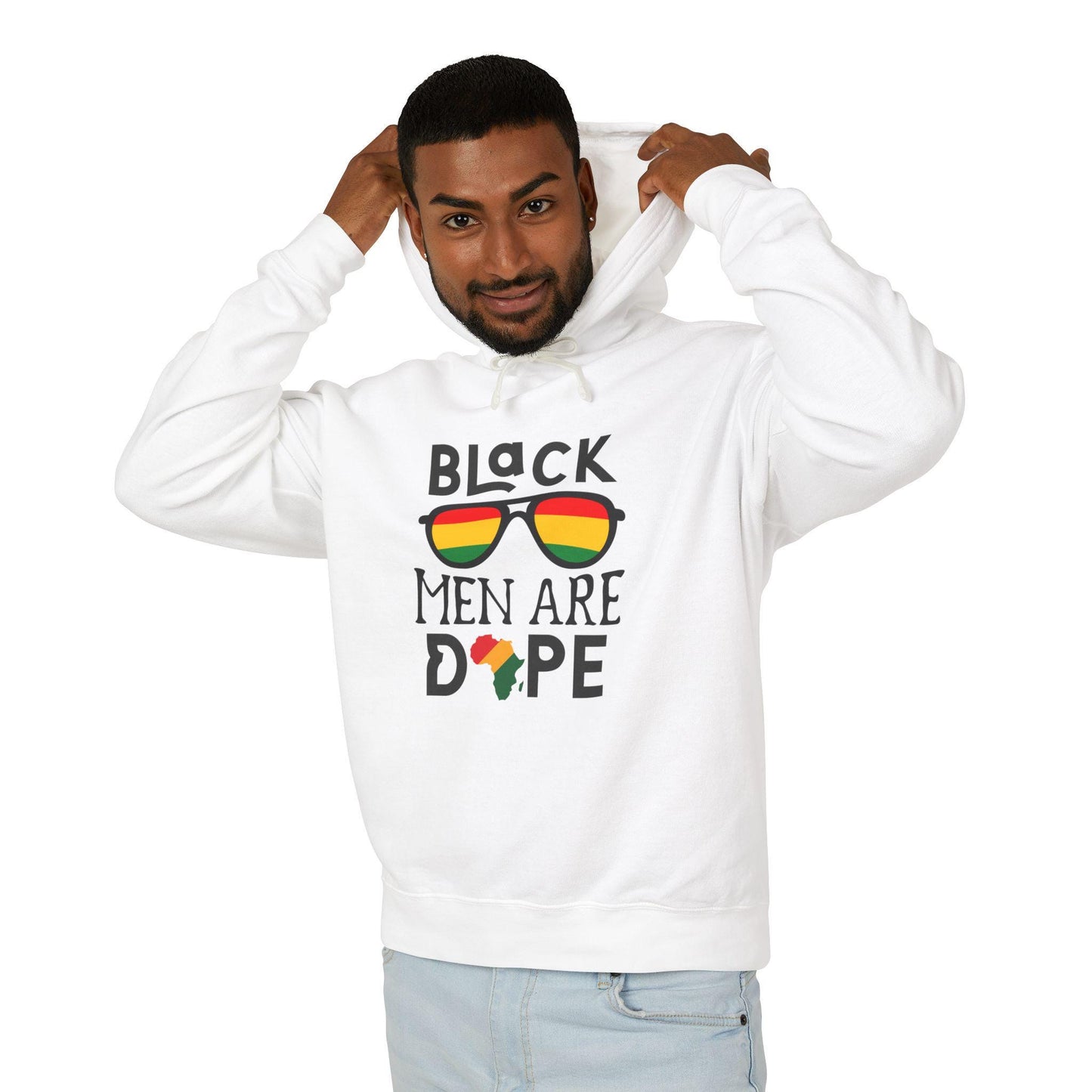 Black Men Are Dope Hoodie - Unisex Lightweight Hooded Sweatshirt, Urban Men&#39;s Sweatshirt, Trendy Black Hoodie, Stylish Unisex Hoodie, Cool