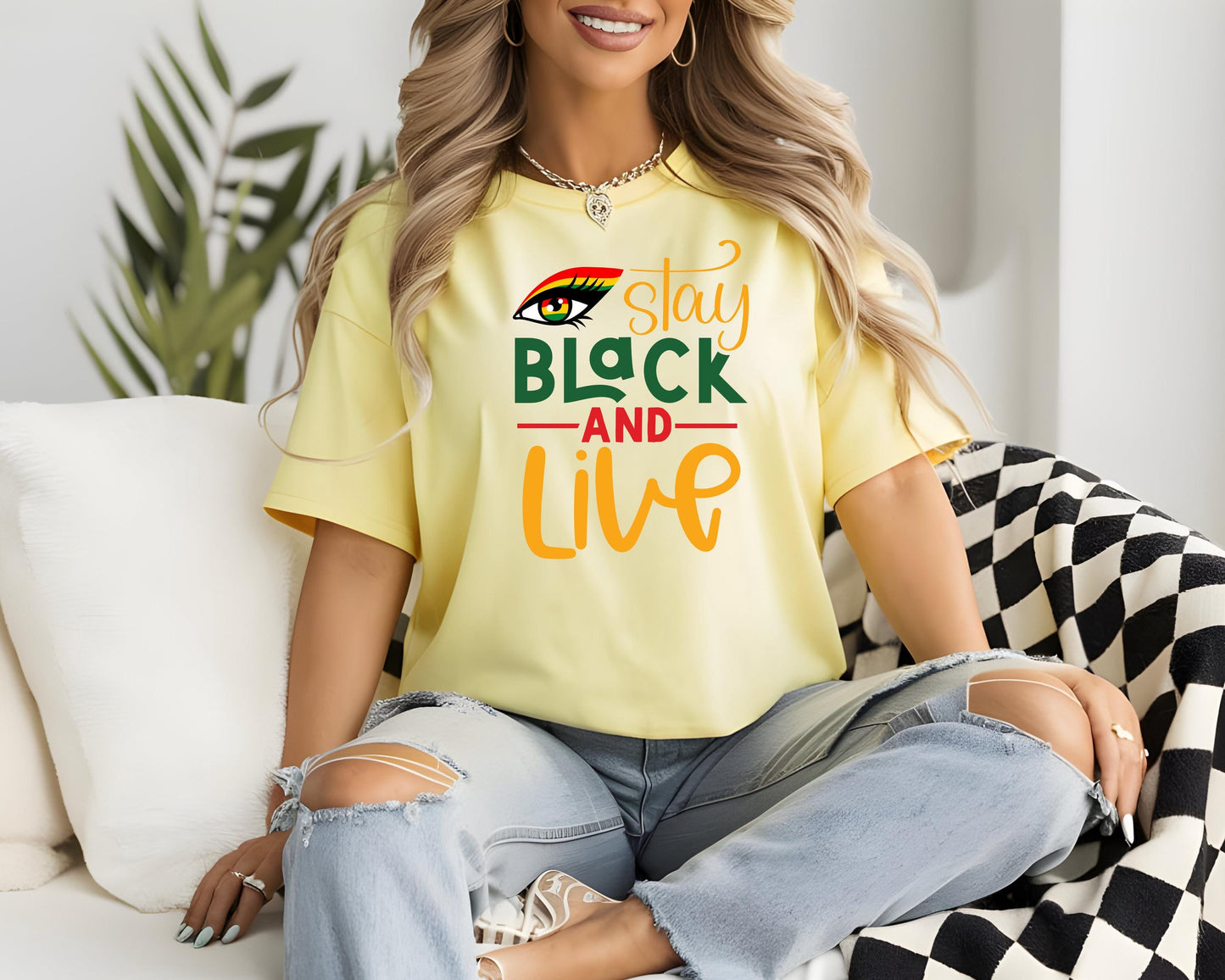 Stay Black and Live Unisex Jersey Short Sleeve Tee - Black Lives Matter T-Shirt, Activist Clothing, Protest Apparel, Inspirational Quote