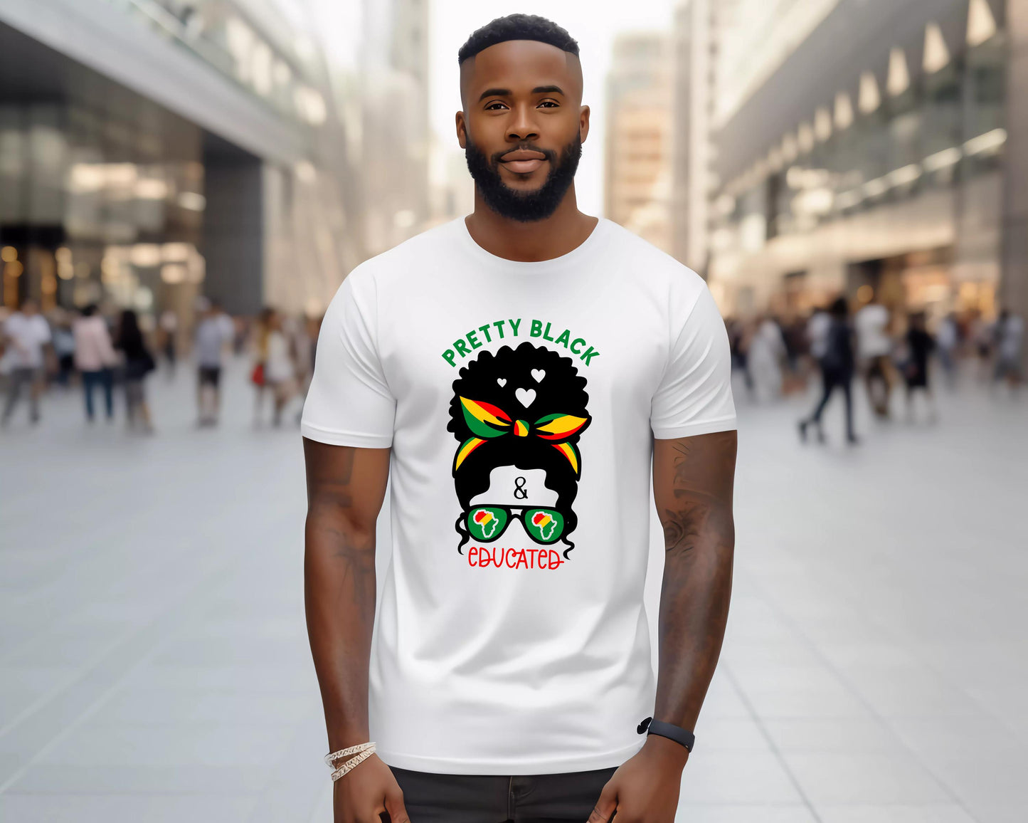 Pretty Black Educated Unisex Tee - Black History Month Shirt, African American Pride T-shirt, Melanin Gift, Educated Empowered Tee, Unisex