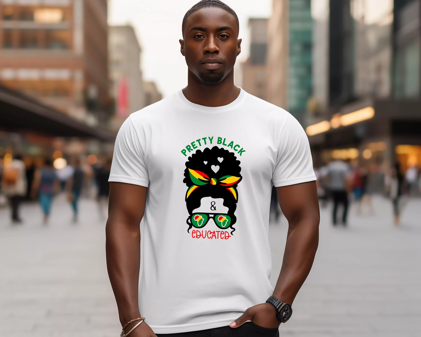 Pretty Black Educated Unisex Tee - Black History Month Shirt, African American Pride T-shirt, Melanin Gift, Educated Empowered Tee, Unisex