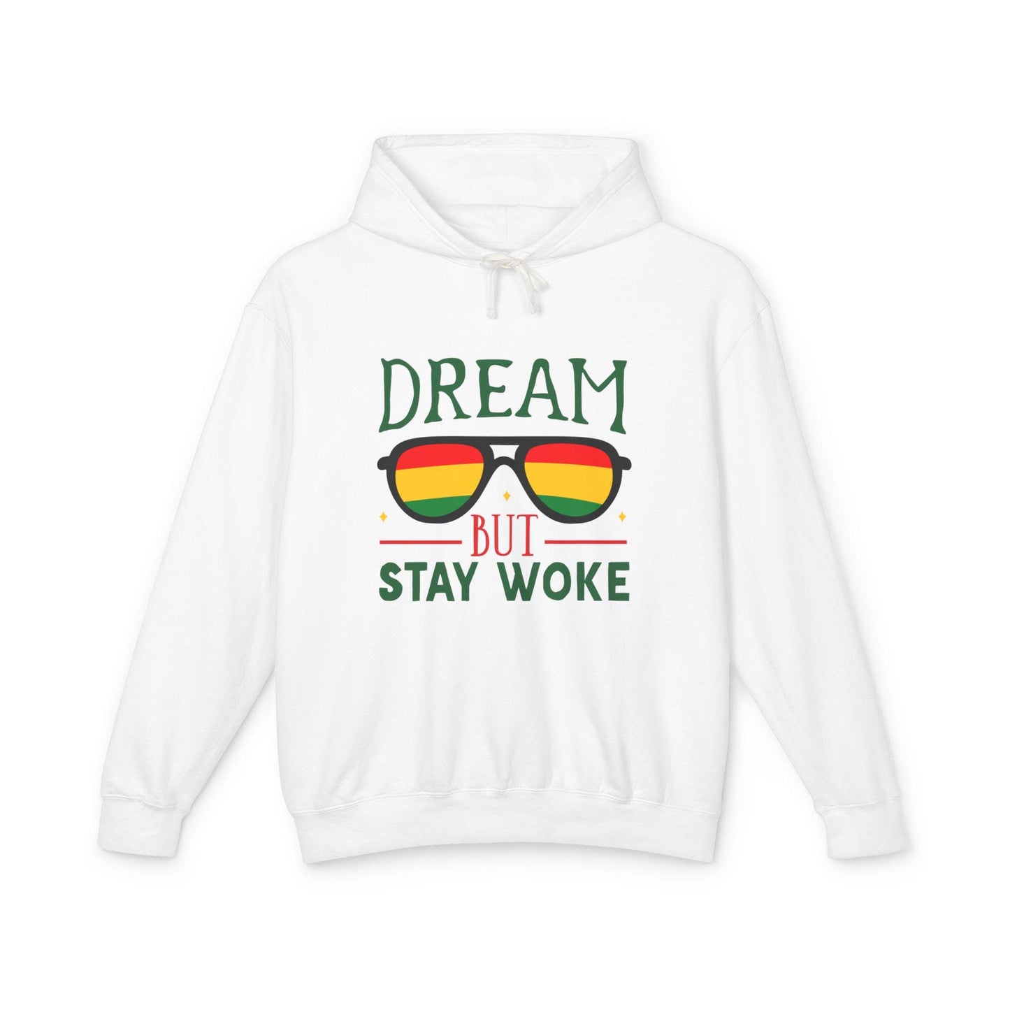 Dream But Stay Wake Lightweight Hoodie, Dreamer Hooded Sweatshirt, Inspirational Quote Jumper, Positive Vibes Pullover, Cozy Lounge Wear,