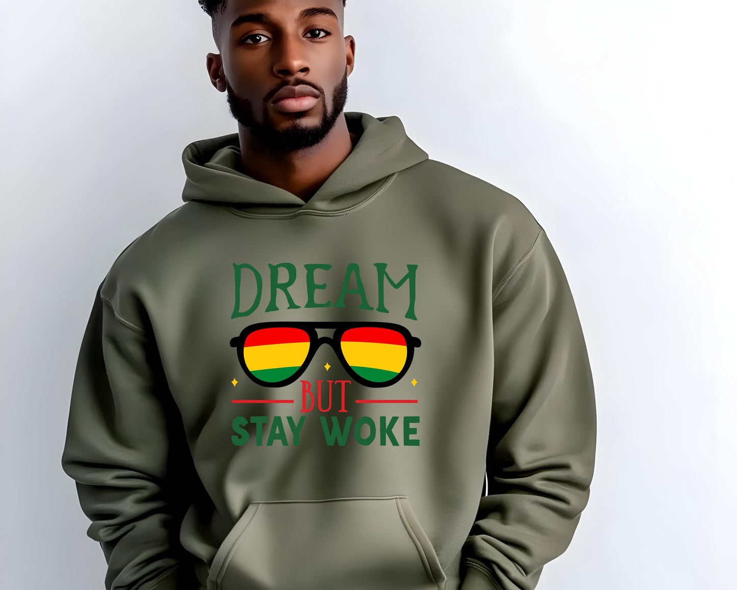 Dream But Stay Wake Lightweight Hoodie, Dreamer Hooded Sweatshirt, Inspirational Quote Jumper, Positive Vibes Pullover, Cozy Lounge Wear,