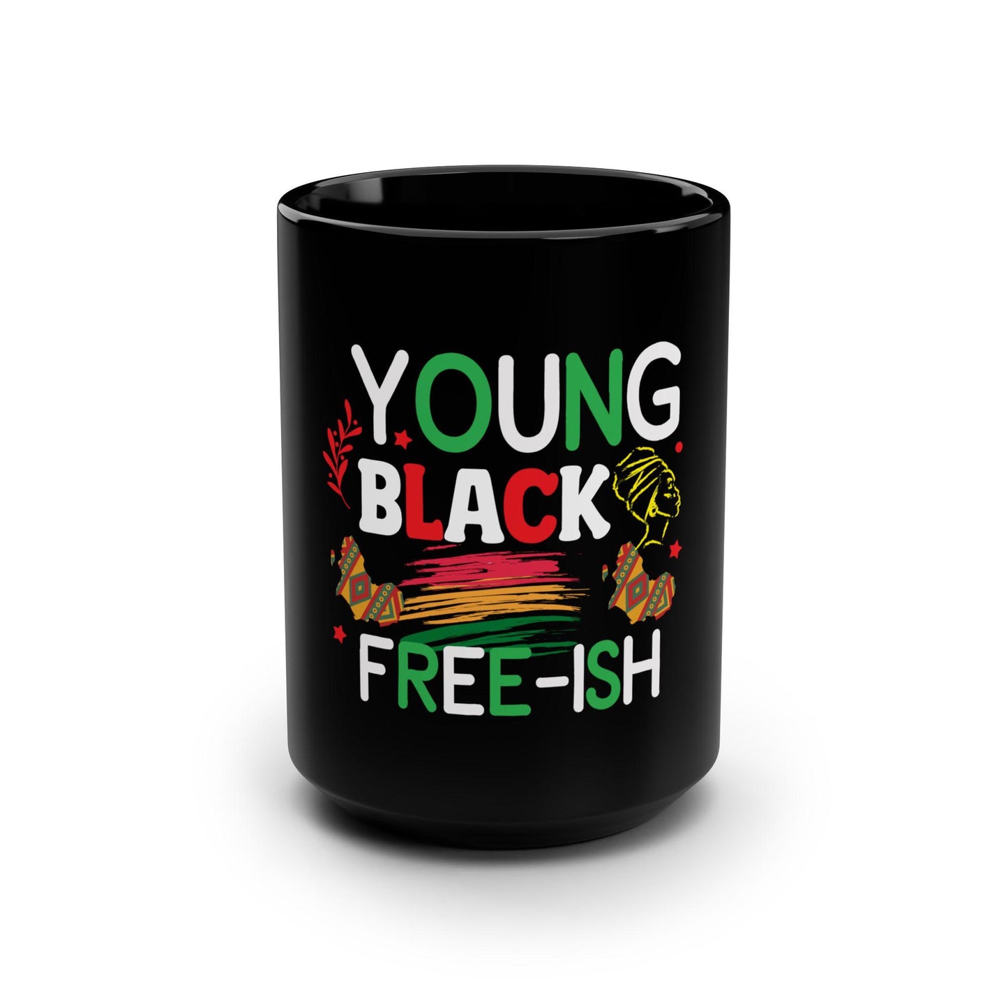 Young Black Free-ish Mug - Empowering Coffee Mug with Bold Statement