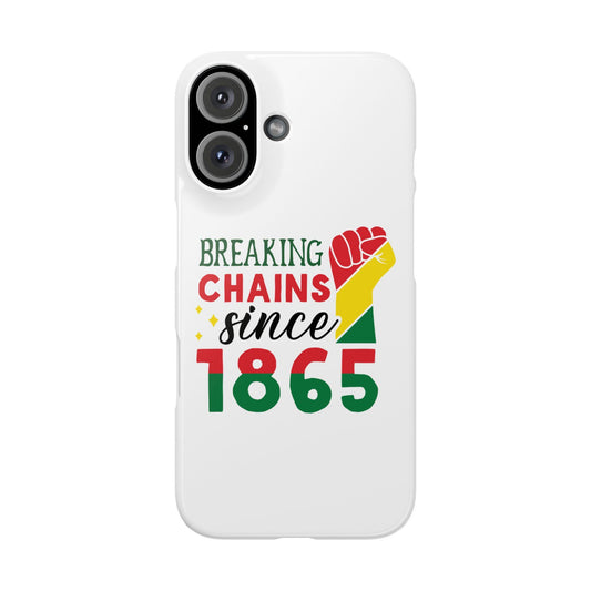 Vintage Snap Cases, Retro Phone Case for Breaking Chains Since 1865, Protective Cover, Unique Gift for History Buffs, Accessory for Tech