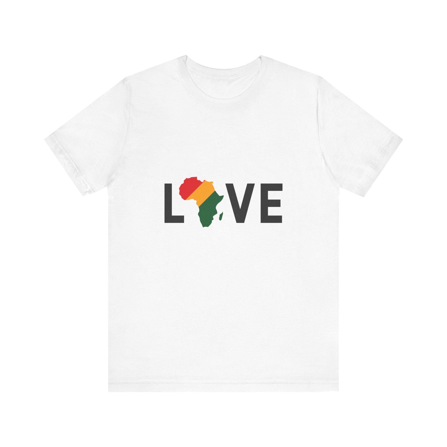 African Love Unisex Jersey Short Sleeve Tee, Afrocentric Shirt, Black History Month Tshirt, Cultural T-Shirt, Ethnic Pride Top