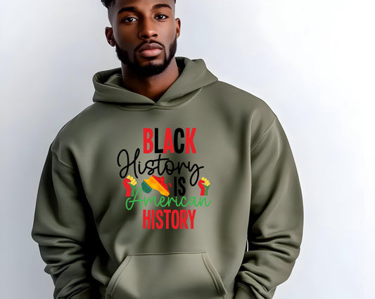 Black History Is American History Lightweight Hoodie, Unisex History Sweatshirt, African American Heritage Pullover, Civil Rights Movement