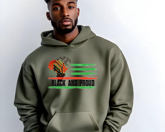 Black and Proud Hoodie - African American Pride Sweatshirt, Unisex Pullover, Black Lives Matter Jacket, Melanin Empowerment Hoody, Civil