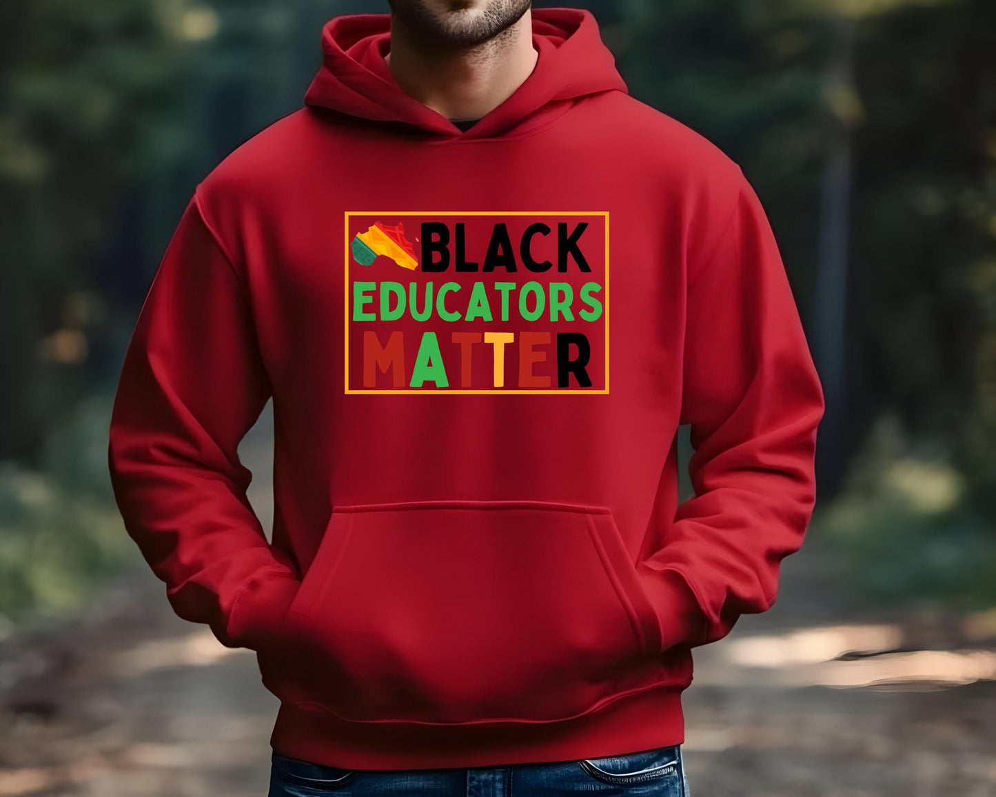 Black Educators Matter Hoodie, Unisex Lightweight Hooded Sweatshirt, Teacher Gift, Social Justice Clothing, Activist Apparel, Protest Wear