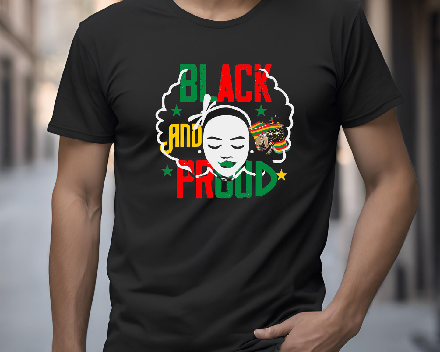 Black and Proud Unisex Tee, Graphic Tee, African American Pride Shirt, Equality T-Shirt, Social Justice Tee